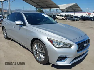2018 Infiniti Q50 Luxe z VIN JN1EV7AP5JM592164, wystawiony jako IAAI lot #42237910 z przebiegiem 39 553 mil mil oraz . Historia ofert i sprzedaży dostępna na DreamBid. Obrazek 1.