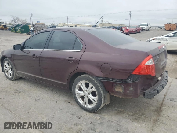 2012 Ford Fusion SE with VIN 3FAHP0HA8CR428081, listed as a Copart auction lot 50554885 with 208,520 mi miles and Salvage Title. Bid and sale history available at carsss.com. Image 2.