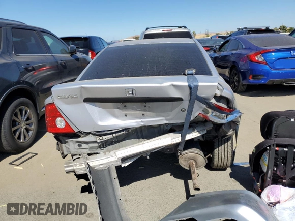 2005 Honda Civic Cpe VP with VIN 1HGEM22165L049626, listed as a Copart auction lot 61243864 with 198,491 mi miles and Salvage Title. Bid and sale history available at carsss.com. Image 6.