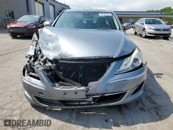 2013 Hyundai Genesis 3.8L with VIN KMHGC4DD4DU256047, listed as a Copart auction lot 54706445 with 122,891 mi miles and Salvage Title. Bid and sale history available at DreamBid. Image 5.