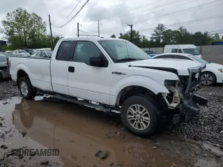 2014 Ford F-150 XL with VIN 1FTVX1EF9EKF11920, listed as a Copart auction lot 53288005 with 152,876 mi miles and Salvage title. Bid and sale history available at DreamBid. Image 4.