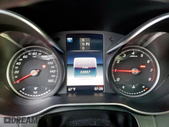 2019 Mercedes-Benz GLC 300 with VIN WDC0G4JB5KF562506, listed as a Copart auction lot 54744025 with 53,857 mi miles and Clean title. Bid and sale history available at DreamBid. Image 9.
