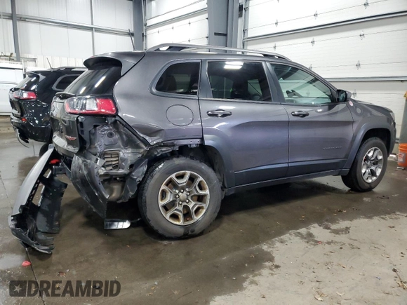 2019 Jeep Cherokee Trailhawk Elite with VIN 1C4PJMBNXKD182846, listed as a Copart auction lot 84090984 with 79,212 mi miles and Salvage title. Bid and sale history available at DreamBid. Image 3.