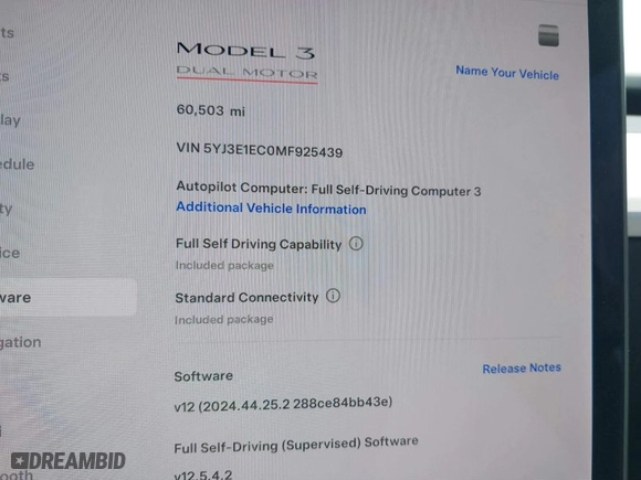 2021 Tesla Model 3 Performance with VIN 5YJ3E1EC0MF925439, listed as a IAAI auction lot 41363769 with 60,503 mi miles. Bid and sale history available at carsss.com. Image 18.
