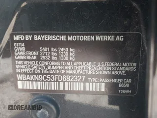 2015 BMW 5 Series 550i z VIN WBAKN9C53FD682327, wystawiony jako IAAI lot #42314810 z przebiegiem 131 794 mil mil oraz . Historia ofert i sprzedaży dostępna na DreamBid. Obrazek 9.