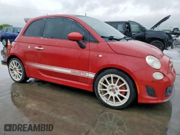 2015 FIAT 500 Abarth with VIN 3C3CFFFH8FT503545, listed as a Copart auction lot 52092955 with 0 mi miles and Clean Title. Bid and sale history available at carsss.com. Image 4.