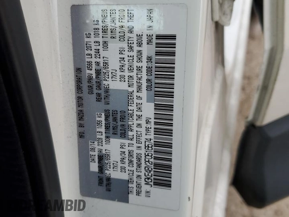 2015 Mazda CX-5 Sport z VIN JM3KE4BY2F0516574, wystawiony jako Copart lot #84100544 z przebiegiem Nie podano mil oraz Szkoda całkowita • Salvage title. Historia ofert i sprzedaży dostępna na DreamBid. Obrazek 15.