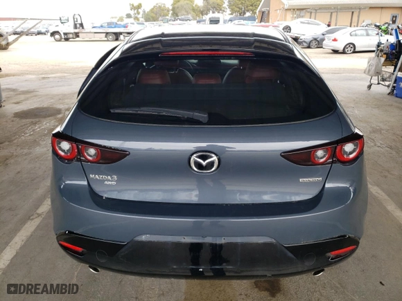 2024 Mazda Mazda3 Hatchback 2.5 S Carbon Edition with VIN JM1BPBLM5R1701011, listed as a Copart auction lot 47946365 with 27,132 mi miles and Salvage Title. Bid and sale history available at carsss.com. Image 6.