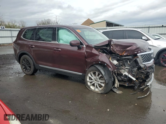 2021 Kia Telluride LX with VIN 5XYP2DHC8MG160478, listed as a Copart auction lot 51707445 with 52,934 mi miles and Salvage title. Bid and sale history available at DreamBid. Image 4.