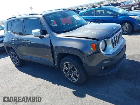 2016 Jeep Renegade Limited with VIN ZACCJBDT3GPD51130, listed as a IAAI auction lot 41725925 with 165,748 mi miles and . Bid and sale history available at DreamBid. Image 1.