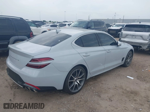 2022 Genesis G70 2.0T with VIN KMTG34TA9NU090218, listed as a IAAI auction lot 42437863 with 18,913 mi miles and . Bid and sale history available at DreamBid. Image 4.