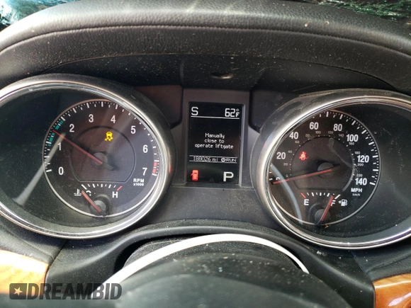 2013 Jeep Grand Cherokee Overland with VIN 1C4RJFCG0DC607214, listed as a Copart auction lot 43672575 with 188,026 mi miles and Salvage Title. Bid and sale history available at carsss.com. Image 9.