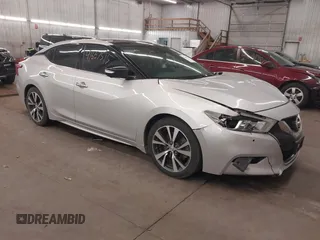2017 Nissan Maxima SV with VIN 1N4AA6APXHC397619, listed as a IAAI auction lot 41667515 with 117,390 mi miles. Bid and sale history available at carsss.com. Image 1.