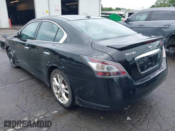 2014 Nissan Maxima S with VIN 1N4AA5AP3EC449114, listed as a IAAI auction lot 42691339 with 61,663 mi miles and . Bid and sale history available at DreamBid. Image 3.