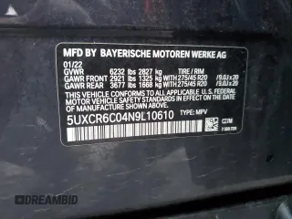 2022 BMW X5 xDrive40i with VIN 5UXCR6C04N9L10610, listed as a Copart auction lot 73212042 with 13,738 mi miles. Bid and sale history available at carsss.com. Image 14.