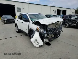2018 Jeep Compass Sport with VIN 3C4NJCAB2JT214982, listed as a Copart auction lot 78254674 with 80,838 mi miles and Salvage Title. Bid and sale history available at carsss.com. Image 10.