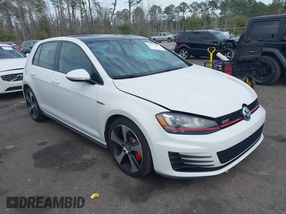 2017 Volkswagen Golf GTI S with VIN 3VW547AU9HM069439, listed as a IAAI auction lot 41513407 with 47,623 mi miles. Bid and sale history available at carsss.com. Image 1.