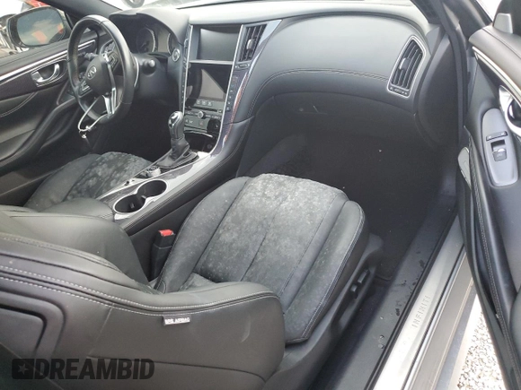 2018 Infiniti Q60 Sport with VIN JN1EV7EK8JM343131, listed as a Copart auction lot 74002454 with Not Provided miles and Salvage Title. Bid and sale history available at DreamBid. Image 8.