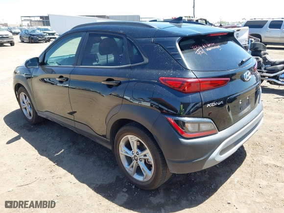 2023 Hyundai Kona SEL with VIN KM8K6CAB9PU990203, listed as a IAAI auction lot 42121756 with 40,537 mi miles. Bid and sale history available at carsss.com. Image 3.