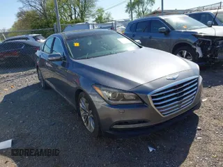 2015 Hyundai Genesis 3.8L with VIN KMHGN4JE3FU033234, listed as a IAAI auction lot 42049463 with 135,154 mi miles. Bid and sale history available at carsss.com. Image 1.