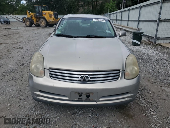 2004 Infiniti G35 w/Leather with VIN JNKCV51F24M716832, listed as a Copart auction lot 66197834 with 135,180 mi miles and Clean Title. Bid and sale history available at DreamBid. Image 5.