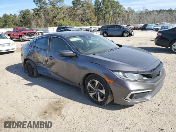 2019 Honda Civic Sedan LX with VIN 19XFC2F65KE032073, listed as a Copart auction lot 88351745 with 136,207 mi miles and Salvage Title. Bid and sale history available at carsss.com. Image 4.