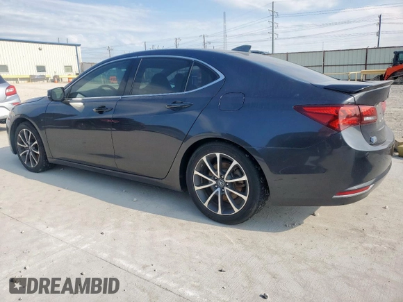 2015 Acura TLX Advance with VIN 19UUB2F77FA000352, listed as a Copart auction lot 60618585 with 95,205 mi miles and Salvage title. Bid and sale history available at DreamBid. Image 2.