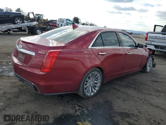 2017 Cadillac CTS Sedan Luxury RWD with VIN 1G6AR5SX6H0213003, listed as a Copart auction lot 46981695 with 45,607 mi miles and Salvage Title. Bid and sale history available at carsss.com. Image 3.