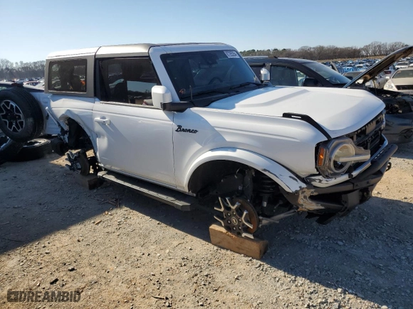 2022 Ford Bronco with VIN 1FMDE5AHXNLB15534, listed as a Copart auction lot 87265354 with 45,726 mi miles and Salvage Title. Bid and sale history available at carsss.com. Image 4.