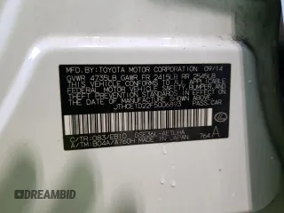 2015 Lexus IS 350 with VIN JTHCE1D22F5006893, listed as a Copart auction lot 52001015 with 53,253 mi miles and Salvage Title. Bid and sale history available at carsss.com. Image 12.