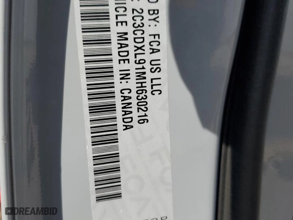 2021 Dodge Charger SRT Hellcat Redeye Widebody with VIN 2C3CDXL91MH630216, listed as a Copart auction lot 43798575 with 24,707 mi miles and Salvage Title. Bid and sale history available at carsss.com. Image 14.