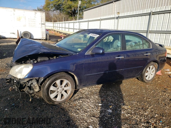2007 Kia Optima EX with VIN KNAGE124875154603, listed as a Copart auction lot 79768494 with 76,588 mi miles and Salvage Title. Bid and sale history available at carsss.com. Image 1.