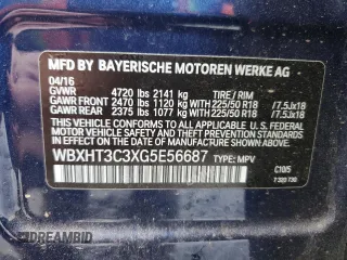 2016 BMW X1 xDrive28i with VIN WBXHT3C3XG5E56687, listed as a Copart auction lot 43629105 with 84,403 mi miles and Salvage Title. Bid and sale history available at carsss.com. Image 13.
