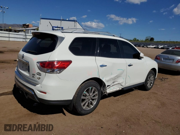 2016 Nissan Pathfinder SL with VIN 5N1AR2MMXGC608678, listed as a Copart auction lot 58005545 with 154,595 mi miles and Salvage title. Bid and sale history available at DreamBid. Image 3.