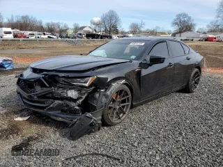 2022 Acura TLX w/A-Spec Package with VIN 19UUB6F52NA003888, listed as a Copart auction lot 45844195 with 0 mi miles and Salvage Title. Bid and sale history available at carsss.com. Image 1.