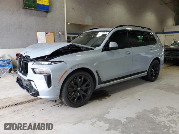 2023 BMW X7 xDrive40i z VIN 5UX23EM01P9R78454, wystawiony jako Copart lot #56280075 z przebiegiem Nie podano mil oraz Szkoda całkowita • Salvage title. Historia ofert i sprzedaży dostępna na DreamBid. Obrazek 1.