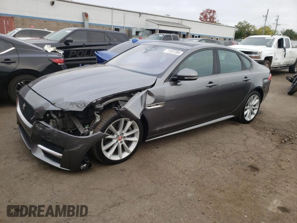 2016 Jaguar XF 35t R-Sport with VIN SAJBF4BV1GCY02980, listed as a Copart auction lot 77446644 with 48,436 mi miles and Salvage Title. Bid and sale history available at carsss.com. Image 1.