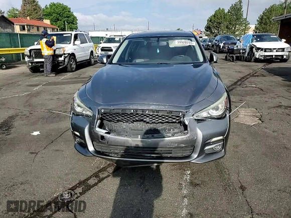 2014 Infiniti Q50 Premium with VIN JN1BV7AP3EM691249, listed as a Copart auction lot 59920285 with 168,208 mi miles and Salvage title. Bid and sale history available at DreamBid. Image 13.