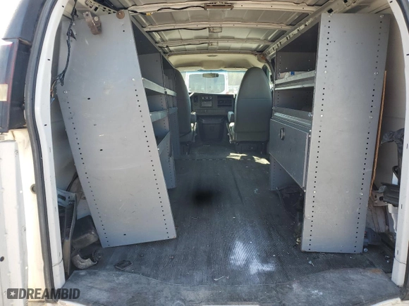 2014 GMC Savana Cargo Van with VIN 1GTW7FCA3E1904911, listed as a Copart auction lot 42606235 with 154,158 mi miles and Salvage Title. Bid and sale history available at carsss.com. Image 10.