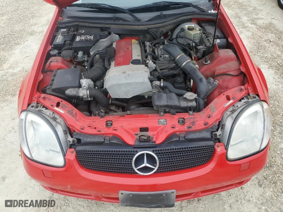 2000 Mercedes-Benz SLK-Class Kompressor with VIN WDBKK47F2YF158853, listed as a Copart auction lot 75102684 with 107,732 mi miles and Salvage Title. Bid and sale history available at carsss.com. Image 11.