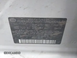 2013 Hyundai Elantra GLS with VIN 5NPDH4AEXDH237678, listed as a IAAI auction lot 42053910 with 157,328 mi miles and . Bid and sale history available at DreamBid. Image 9.