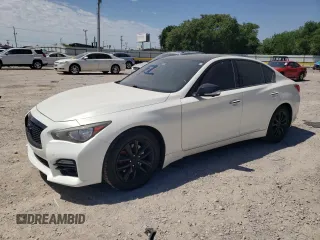 2014 Infiniti Q50 Sport with VIN JN1BV7AR4EM688426, listed as a Copart auction lot 57449405 with 125,605 mi miles and Salvage title. Bid and sale history available at DreamBid. Image 1.