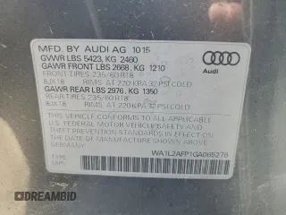 2016 Audi Q5 Premium Plus with VIN WA1L2AFP1GA065276, listed as a Copart auction lot 59135094 with 66,105 mi miles and Salvage Title. Bid and sale history available at carsss.com. Image 13.