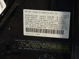 2021 Acura ILX w/Premium Package with VIN 19UDE2F74MA003794, listed as a IAAI auction lot 41938856 with 31,857 mi miles. Bid and sale history available at carsss.com. Image 9.
