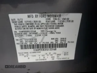 2014 Ford Taurus SEL with VIN 1FAHP2E83EG133168, listed as a Copart auction lot 48346505 with 116,141 mi miles and Salvage Title. Bid and sale history available at carsss.com. Image 12.