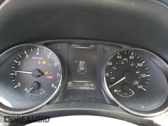 2017 Nissan Rogue SV with VIN KNMAT2MV4HP560393, listed as a Copart auction lot 53114105 with 133,988 mi miles and Salvage Title. Bid and sale history available at carsss.com. Image 9.