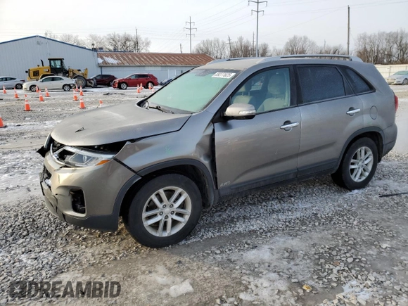 2014 Kia Sorento LX with VIN 5XYKTDA73EG548725, listed as a Copart auction lot 89277625 with 125,847 mi miles and Salvage Title. Bid and sale history available at carsss.com. Image 1.