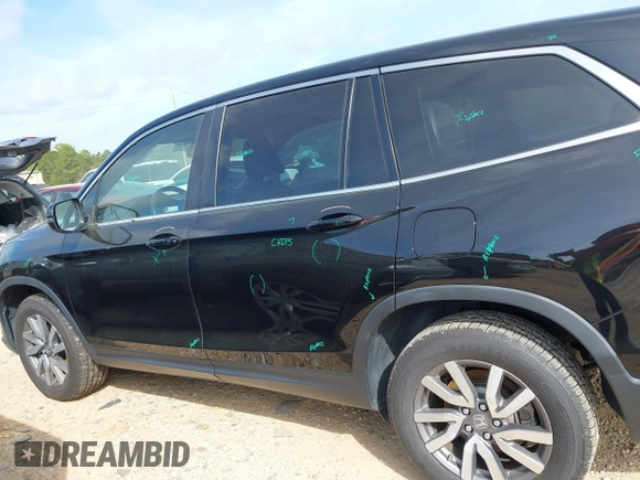 2021 Honda Pilot EX-L with VIN 5FNYF6H57MB064595, listed as a IAAI auction lot 41942327 with 46,150 mi miles and . Bid and sale history available at DreamBid. Image 14.