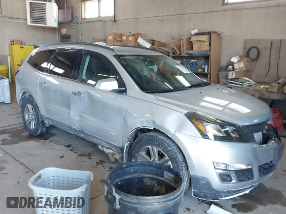 2015 Chevrolet Traverse LT with VIN 1GNKVHKD3FJ126405, listed as a IAAI auction lot 41597600 with 188,558 mi miles and . Bid and sale history available at DreamBid. Image 1.