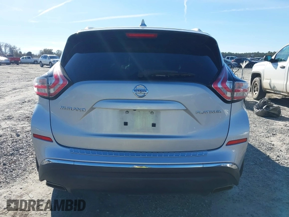 2017 Nissan Murano Platinum z VIN 5N1AZ2MG8HN113914, wystawiony jako IAAI lot #41212511 z przebiegiem 127 925 mil mil oraz . Historia ofert i sprzedaży dostępna na DreamBid. Obrazek 16.
